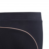 Leggings negri din bumbac cu logo-ul mărcii, pentru fete Adidas 193060 3