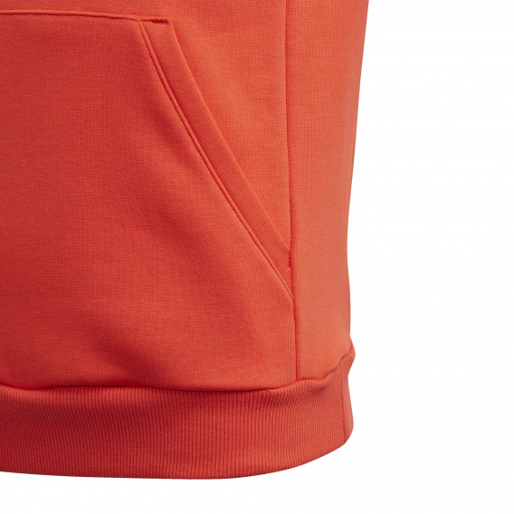 Hanorac Adidas cu glugă și buzunar frontal, portocaliu pentru băieți Adidas 193077 5