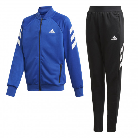 Trening Adidas albastru și negru, cu accente albe, pentru băieți Adidas 193099 