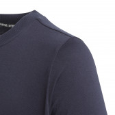 Tricou din bumbac cu logo-ul mărcii pentru băieți, albastru închis Adidas 193118 3