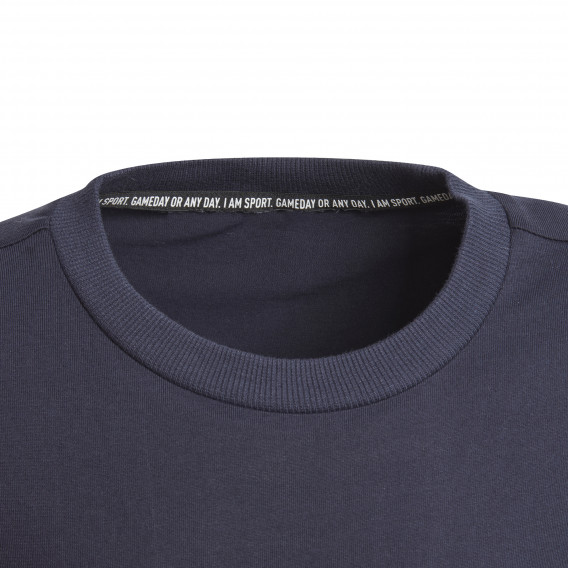 Tricou din bumbac cu logo-ul mărcii pentru băieți, albastru închis Adidas 193120 5