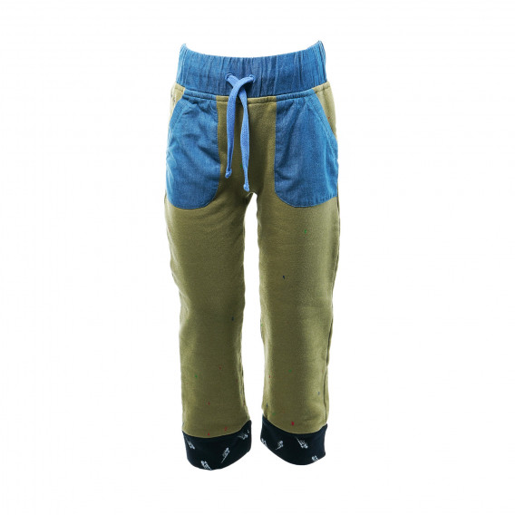 Pantaloni cu stropi colorați și buzunare albastre pentru băieți COSY REBELS 19381 