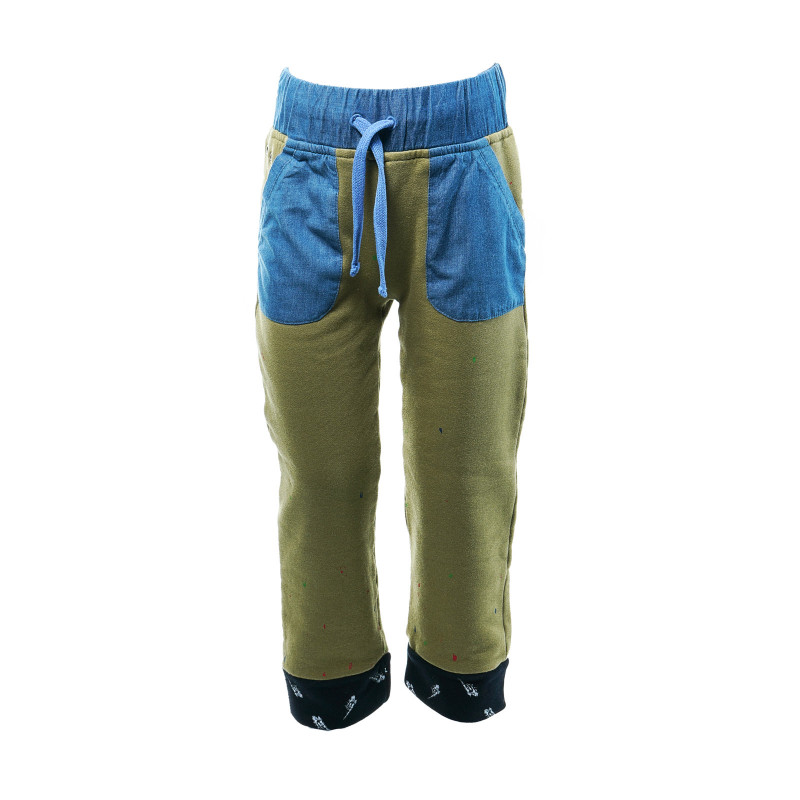 Pantaloni cu stropi colorați și buzunare albastre pentru băieți  19381