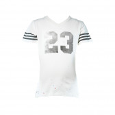 Tricou de bumbac pentru băieți cu imprimeu numărul 23, alb COSY REBELS 19411 