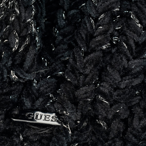 Fular cu fire argintii tricotate pentru fete, negru Guess 194260 3