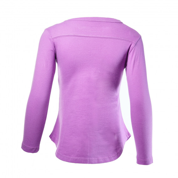 Bluză violet cu mânecă lungă, din bumbac, COZY REBELS  COSY REBELS 19489 2
