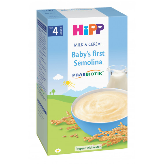 Terci de lapte organic, primul terci pentru bebeluși, 3-5 luni, cutie 250 g. Hipp 19620 