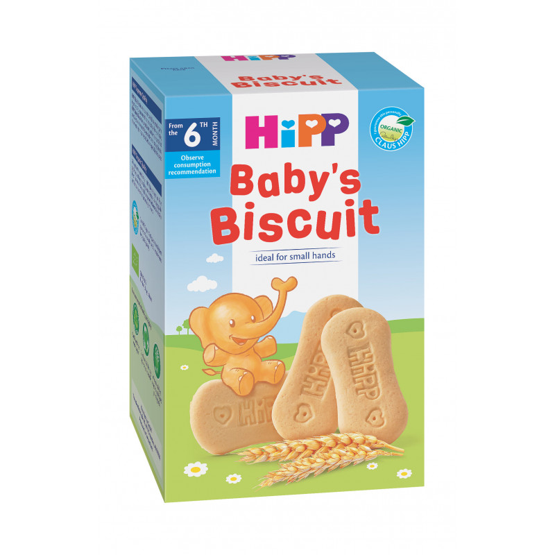 Biscuiți organici pentru bebeluși, 6+ luni, cutie 150 gr.  19629