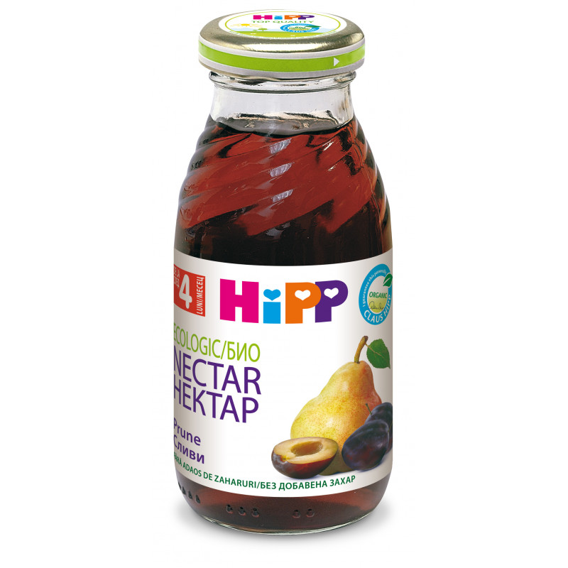 Nectar organic de prune, 3-5 luni, flacon de sticlă de 200 ml.  19638