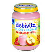 Iaurt cu piure de fructe, 9-11 luni, borcan 190 g. Bebivita 19658 