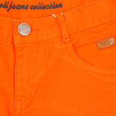 Pantaloni scurți cu tiv îndoit, pentru fete, portocaliu Boboli 199314 3