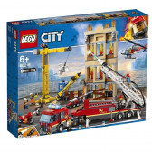 Joc de construit City Fire - Pompieri în centru, 943 piese Lego 200592 