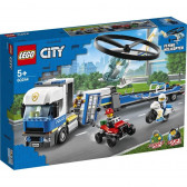 Set de construit  - Transport poliție cu elicopterul, 317 piese Lego 200630 