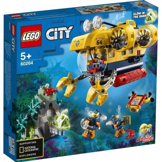 Designer din 286 de piese - submarin de cercetare Lego 200664 