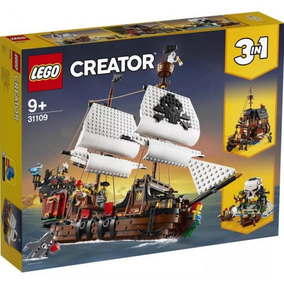 Joc de construit  - Nava pirat, 1264 piese Lego 200679 