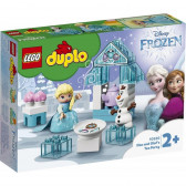 Set de construcție din 17 piese - Elsa și Olaf's Tea Party Lego 200736 