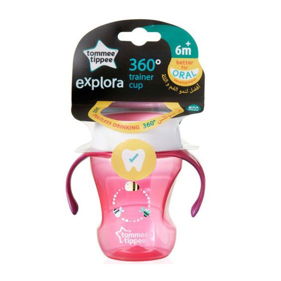 Cană No-Play 360 °, 230 ml 6m + Tommee Tippee 20095 