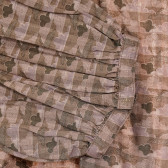 Bluză maro cu mâneci lungi din bumbac, pentru gravide Berenice 201201 3