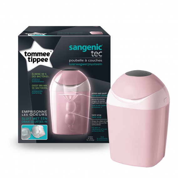 Coș de scutece igienice TEC TUB - Roz, pentru fete Tommee Tippee 20147 