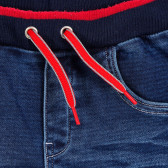 Pantaloni denim cu talie elastică largă în albastru și roșu pentru băieți Boboli 201571 6