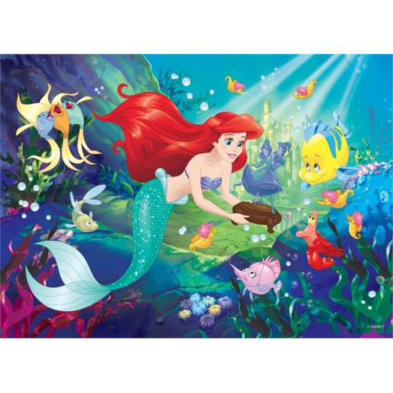 Puzzle pentru copii Micuța Sirenă și prietenii, 2 în 1, 60 piese Disney Princess 201746 2