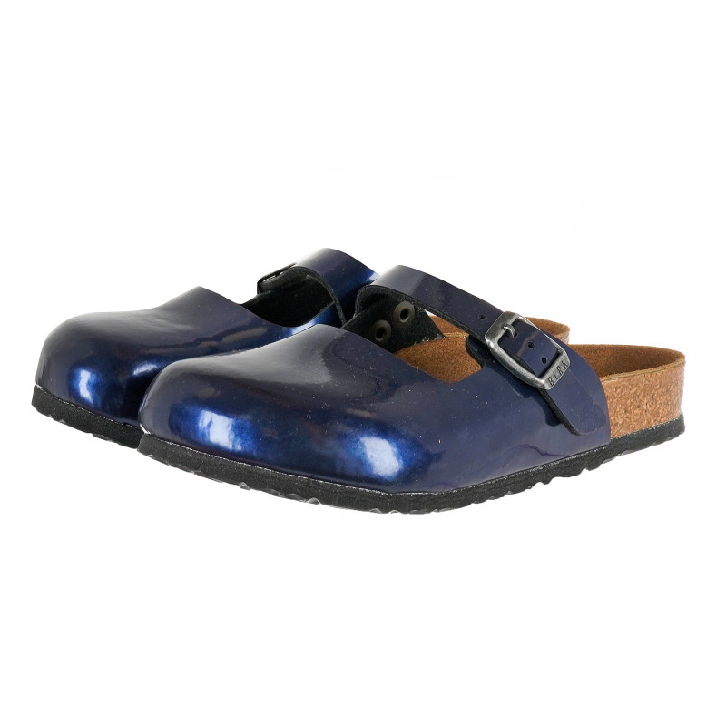 Papuci cu cataramă - albastru și maro  202121