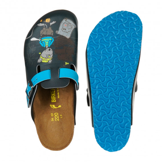 Papuci cu cataramă - albastru Birkenstock 202126 3