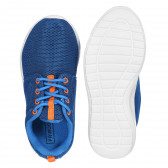 Adidași albaștri cu modele portocalii Friboo 202283 3