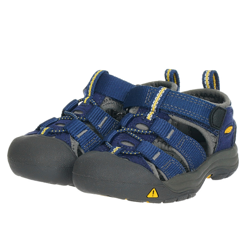 Sandale albastre cu velcro și șireturi elastice  202483