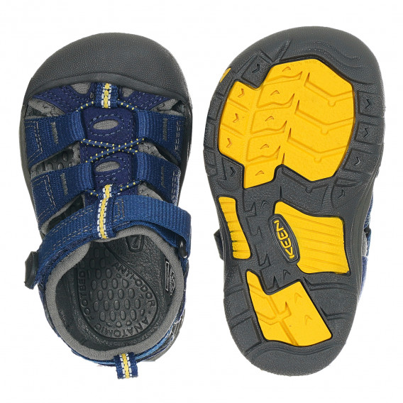 Sandale albastre cu velcro și șireturi elastice Keen 202485 3