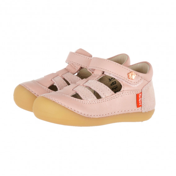 Sandale roz pentru bebeluși  KICKERS 202519 