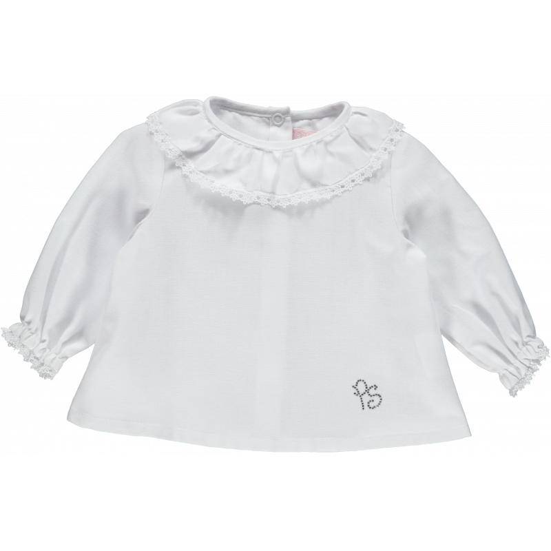 Bluză formală cu mâneci lungi, în formă de clopot, pentru fete  20284