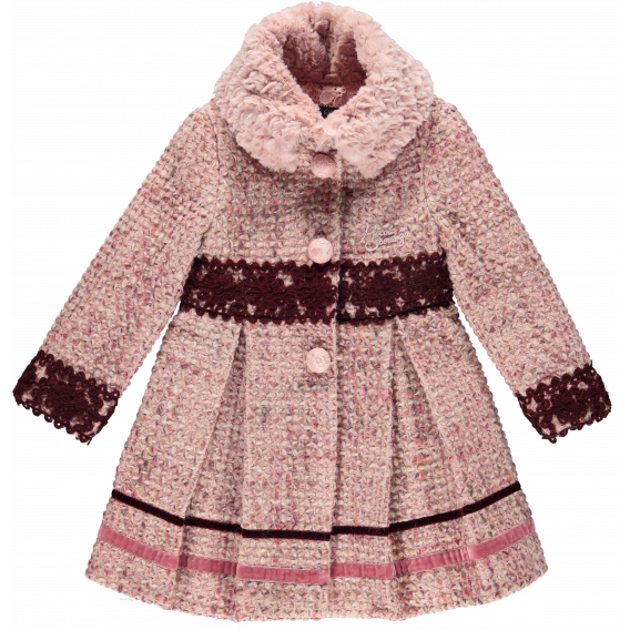 Palton de iarnă cu dantelă pentru fete Picolla Speranza 20299 