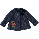 Palton de iarnă cu trandafir brodat pentru fete Picolla Speranza 20316 