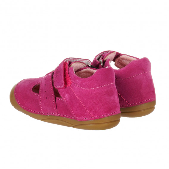 Sandale din piele de căprioară roz LURCHI 203386 2
