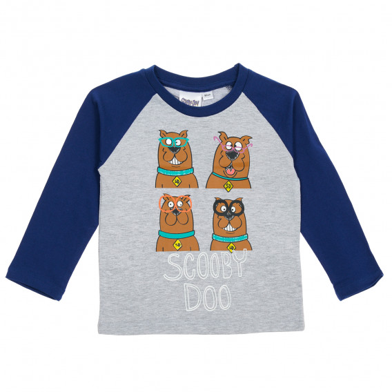 Bluză cu mâneci lungi Scooby Doo pentru băieți, gri Cool club 203625 