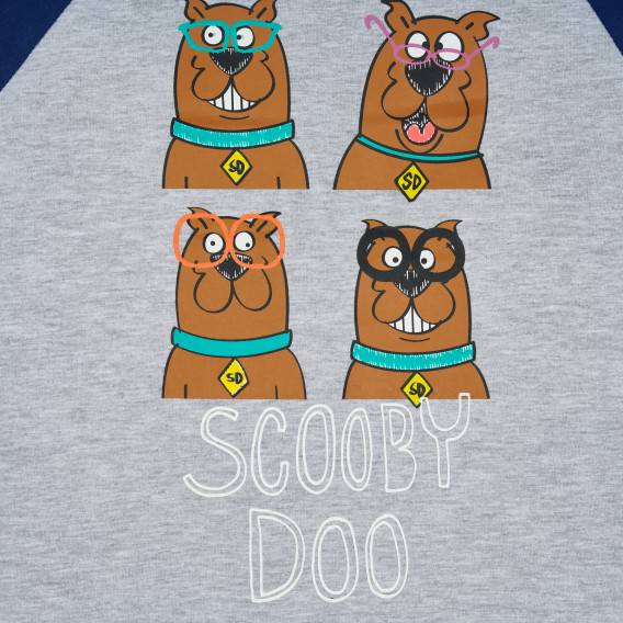Bluză cu mâneci lungi Scooby Doo pentru băieți, gri Cool club 203626 2