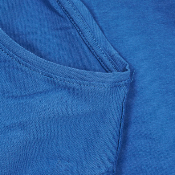 Bluză din bumbac cu mâneci lungi și imprimeu, albastră Cool club 203670 3