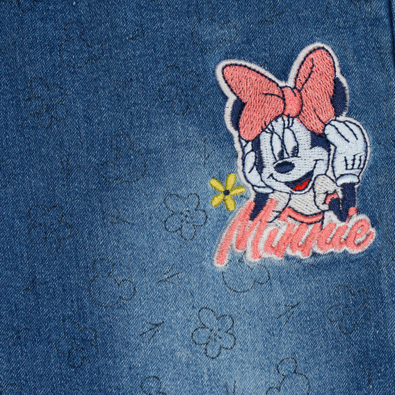 Blugi cu broderie Minnie Mouse, albaștrii Cool club 203697 3