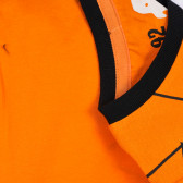 Bluză din bumbac cu mâneci lungi și imprimeu păianjen pentru băieți, portocaliu Cool club 203813 3