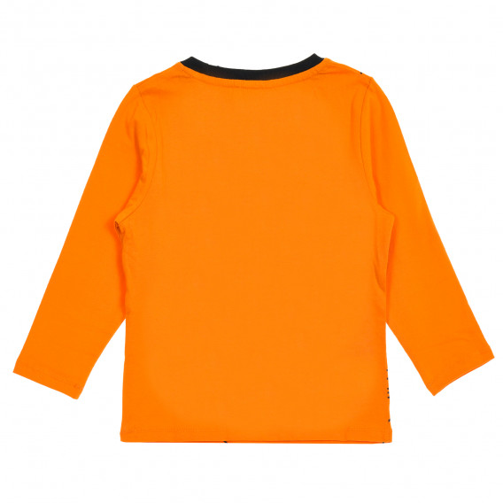 Bluză din bumbac cu mâneci lungi și imprimeu păianjen pentru băieți, portocaliu Cool club 203814 4