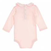 Body din bumbac cu mâneci lungi și guler pentru bebeluși pentru fete, roz Cool club 203826 4