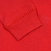 Bluză roșie cu mâneci lungi și motive de Crăciun pentru băiat Cool club 203869 3