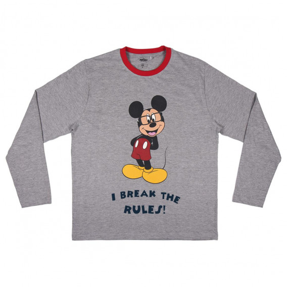 Pijamale din bumbac Mickey Mouse gri și roșu Mickey Mouse 203895 2