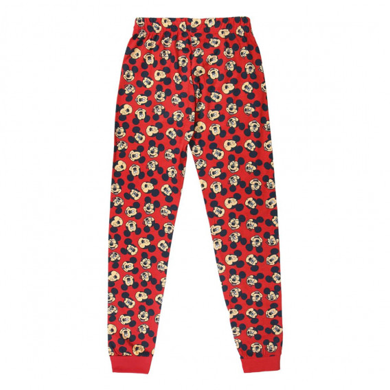 Pijamale din bumbac Mickey Mouse gri și roșu Mickey Mouse 203898 5