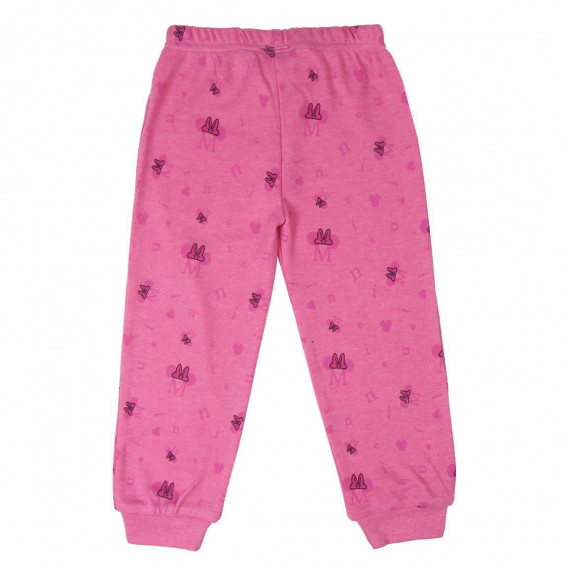Pijamale din bumbac roz cu imprimeu Minnie Mouse Minnie Mouse 203903 5