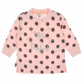 Set de bluză și pantaloni în roz și gri pentru bebeluși Cool club 204161 7
