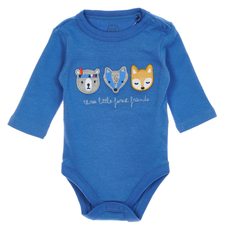 Bluză din bumbac cu mâneci lungi pentru bebeluși, culoare albastru  204272