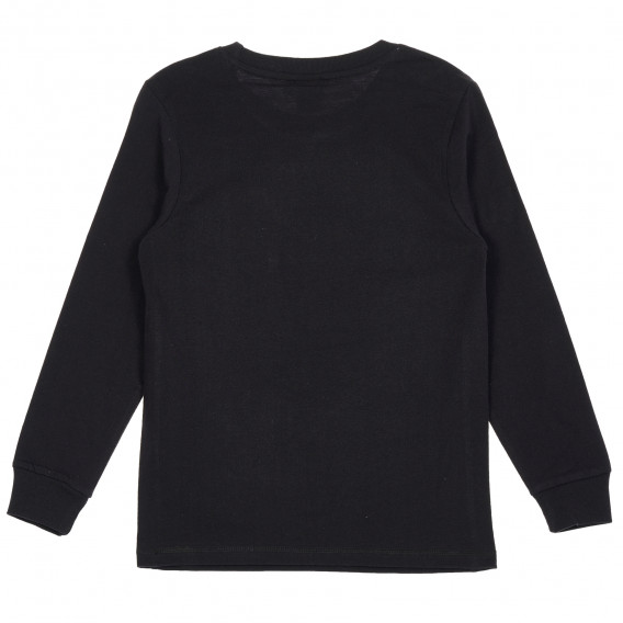 Bluză din bumbac cu mâneci lungi și imprimeu Minion, neagră Cool club 204291 4