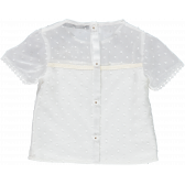 Bluză cu mâneci scurte, cu aplicație florală și nasturi pe spate pentru fete Picolla Speranza 20434 4